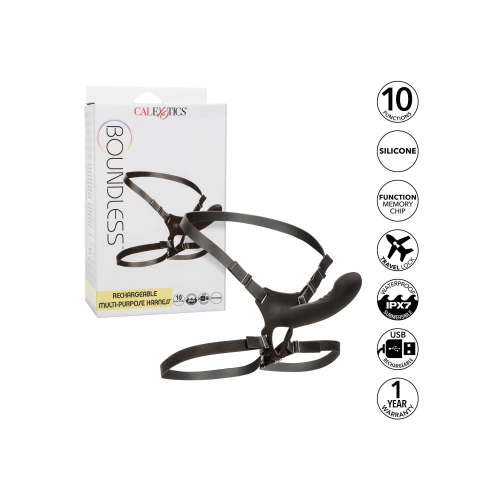 Veronica New Boundless Rechargeable Vibrating Unisex Strap-On Belt [9]