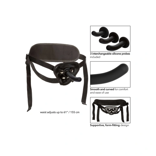 Dilyana Adjustable strap-on belt with 3 boundless silicone pegging kit [10]