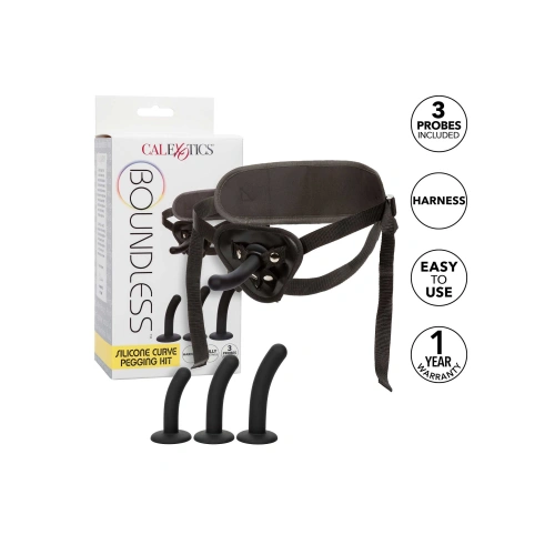Dilyana Adjustable strap-on belt with 3 boundless silicone pegging kit [11]
