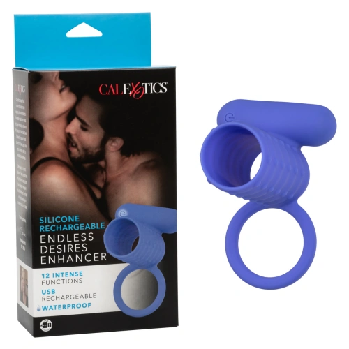 Nina - Endless Desires Silicone Vibrating Penis Enlarger Blue [12]