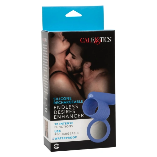 Nina - Endless Desires Silicone Vibrating Penis Enlarger Blue [13]