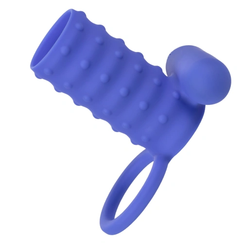 Nina - Endless Desires Silicone Vibrating Penis Enlarger Blue [3]