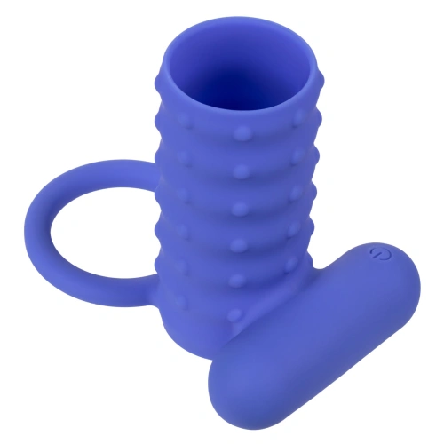 Nina - Endless Desires Silicone Vibrating Penis Enlarger Blue [6]
