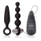 ​Set of vibrating anal toys Booty Call Vibro Kit 3 in 1 black