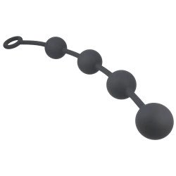 Anal rosary made of silicone Black Mont L black