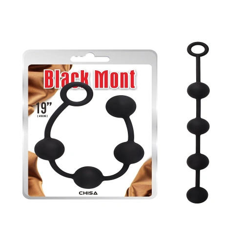 Anal rosary made of silicone Black Mont L black [5]
