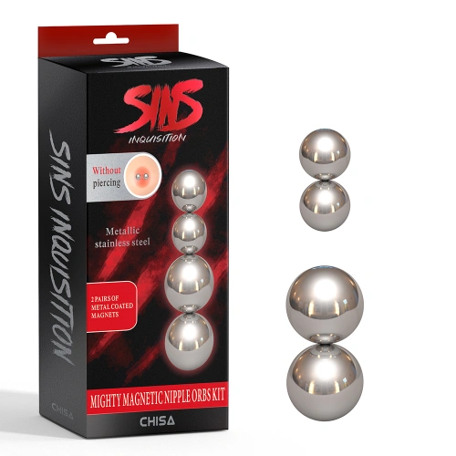 Set of 4 magnetic clips - Sins Inquisition metal nipple balls [5]