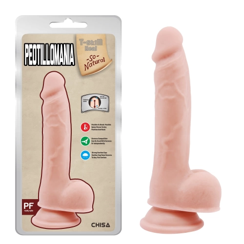 Peotillomania Cyber ​​Leather Testicle Realistic Dildo [8]