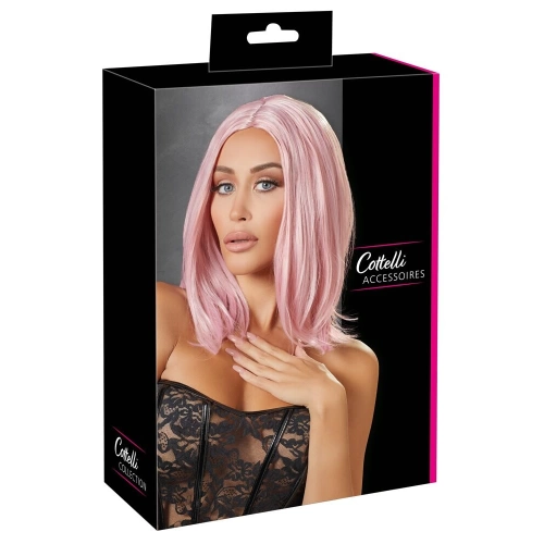 Nina - Wig - Cottelli medium length pink hair 30 cm [2]