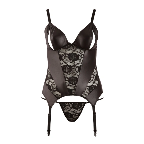 Corset set with garters and thongs Cottelli Curves size XL [2]