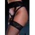 Daring Intimates Lace Garter Belt with Fishnet Stockings 75034