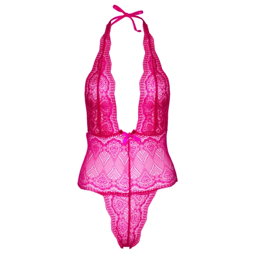 Dilyana- Daring Heart Lace erotic bodysuit pink [4]