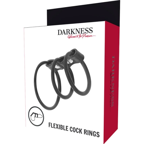 Nina - Darkness Flexible Cock Rings Testicle Clamp Penis Rings [3]