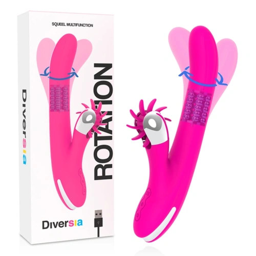 Dilyana- Diversia Rotation rechargeable rabbit vibrator with rotating pearls [8]