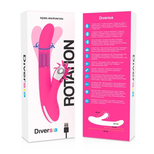 Dilyana- Diversia Rotation rechargeable rabbit vibrator with rotating pearls [9]