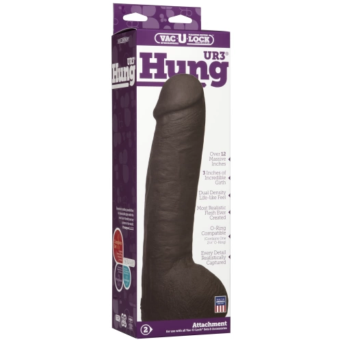 Ultraskyn Hung Vac-u-lock large double layer dildo brown [1]