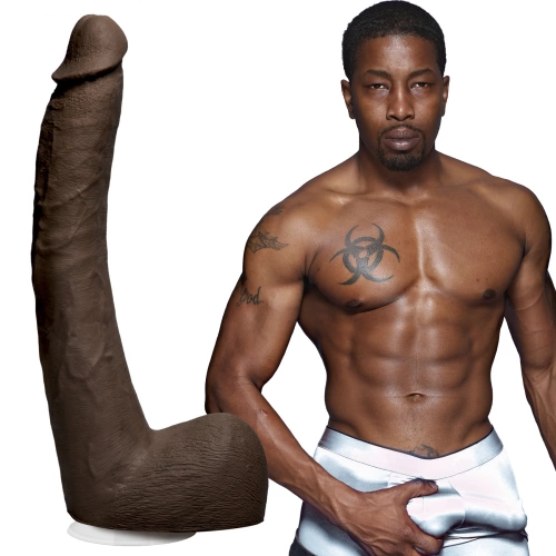 Isiah Maxwell realistic double layered testicle dildo