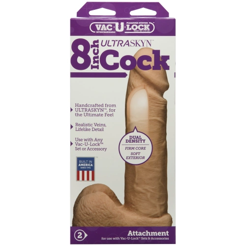 Ver. color Ultraskyn Cock 8" Vac-U-Lock body double-layer realistic dildo [1]