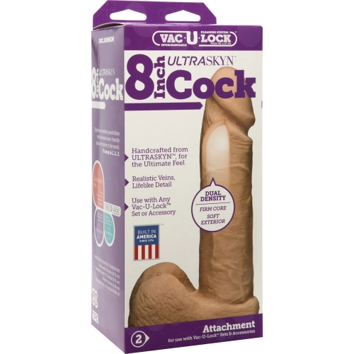 Ver. color Ultraskyn Cock 8" Vac-U-Lock body double-layer realistic dildo [2]