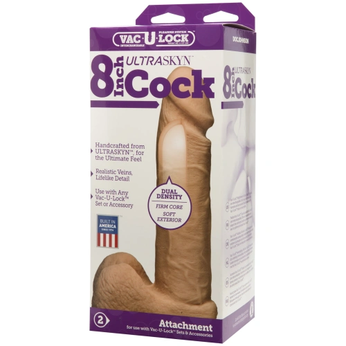 Ver. color Ultraskyn Cock 8" Vac-U-Lock body double-layer realistic dildo [3]