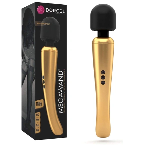 Super powerful massager with built-in battery Dorcel Megawand golden [3]