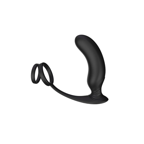 Prostate stimulator with double penis ring and remote Cheeky Love [2]