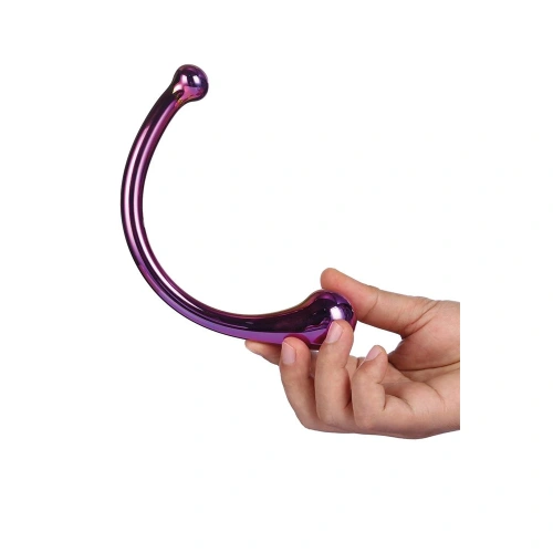 Curved Wand multi-colored glass stimulator with two ends [2]