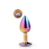 Multicolor metal anal dilator with crystal L Multicolor metal anal dilator with crystal L