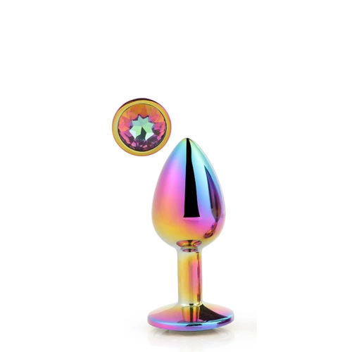 Multicolor metal anal dilator with crystal M