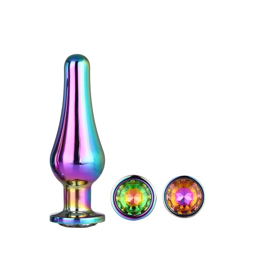 Set of 3 pcs. multi-colored metal anal dilators with Gleaming Love crystal [1]