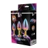 Set of 3 pcs. metal butt plugs with crystal Gleaming Love [5]