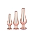 Set of 3 pcs. Gleaming Love rose gold crystal butt plugs [1]
