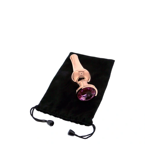 Set of 3 pcs. Gleaming Love rose gold crystal butt plugs [2]