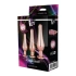 Set of 3 pcs. Gleaming Love rose gold crystal butt plugs [3]