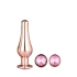 Set of 3 pcs. Gleaming Love rose gold crystal butt plugs
