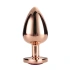 Metal anal dilator with pink crystal heart Rose Gold L [1]