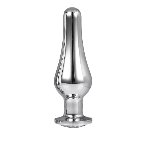 Metal anal dilator in silver with crystal Gleaming Love L [1]