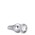 Metal anal dilator in silver with crystal Gleaming Love L [2]