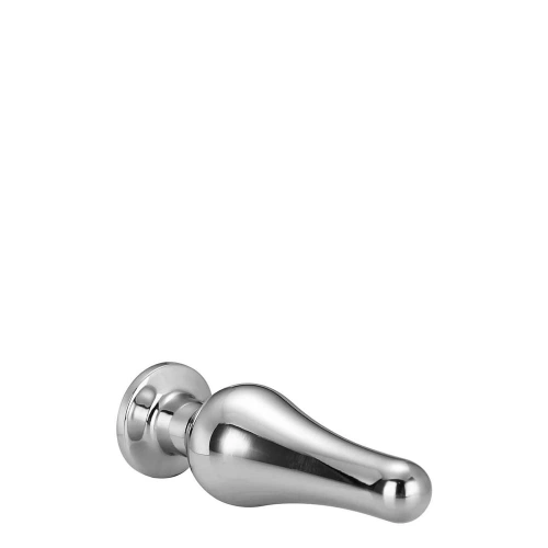 Metal anal dilator in silver with crystal Gleaming Love L [3]