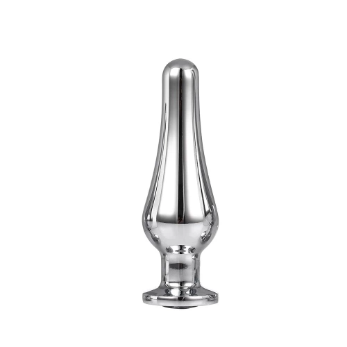 Metal anal dilator in silver color with crystal M [1]