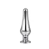 Metal anal dilator in silver color with crystal M [1]