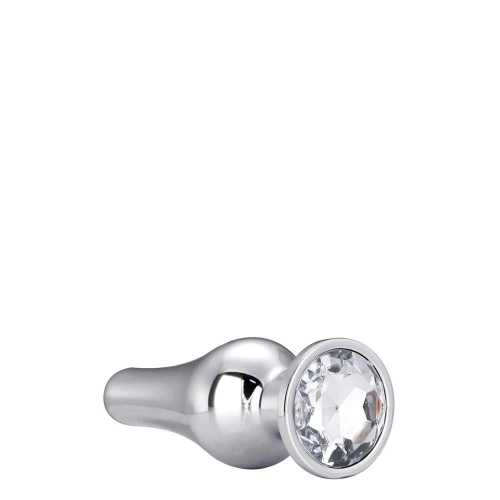 Metal anal dilator in silver color with crystal M [2]