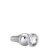 Metal anal dilator in silver color with crystal M [2]