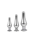 Set of 3 pcs. metal butt plug with clear crystal Gleaming Love [1]