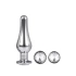 Set of 3 pcs. metal butt plug with clear crystal Gleaming Love