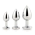 Set of 3 pcs. butt plugs with crystal Silver Plug Set [1]