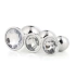 Set of 3 pcs. butt plugs with crystal Silver Plug Set [3]