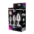 Set of 3 pcs. butt plugs with crystal Silver Plug Set [4]