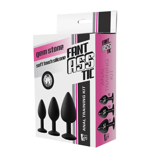 Set of 3 silicone anal dilators with FantAsstic crystal [5]