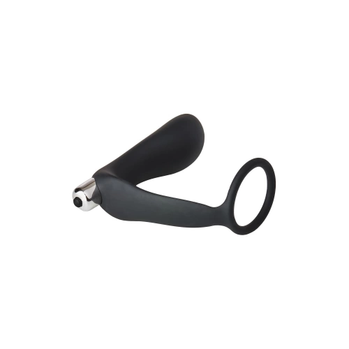 Fantastic vibrating silicone anal massager with cock ring [3]
